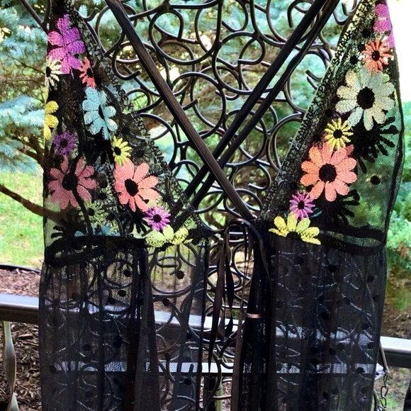 SAVAGE X FENTY (2 PC SET) SHEER BLACK ROBE (L) & BRA (32D) NWT - Picture 7 of 16